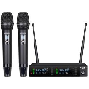 Dual UHF Wireless Microphone System, 300ft Long Range